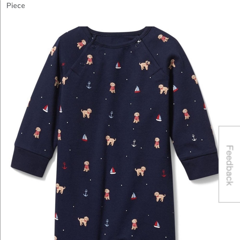 Janie & Jack -BABY PUPPY AT SEA 1-PIECE 3-6 +6-12